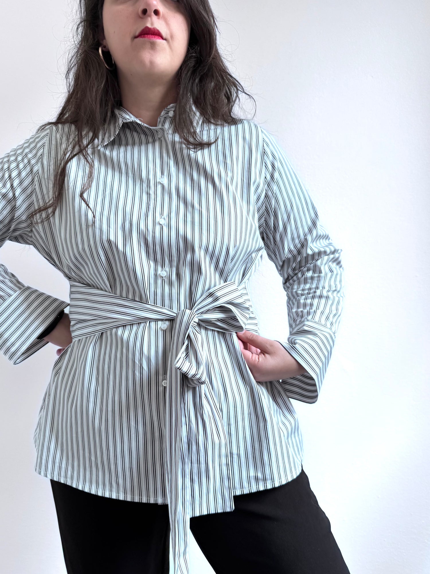 Camicia Anna, RIGA BIANCA E NERA