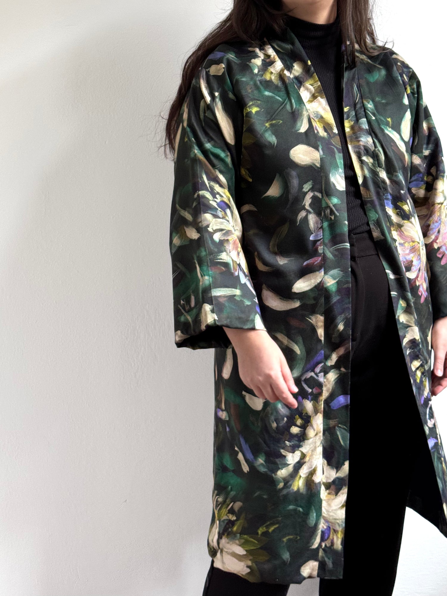 Kimono, PETALI CON OFDERA CONTRASTO VIOLA