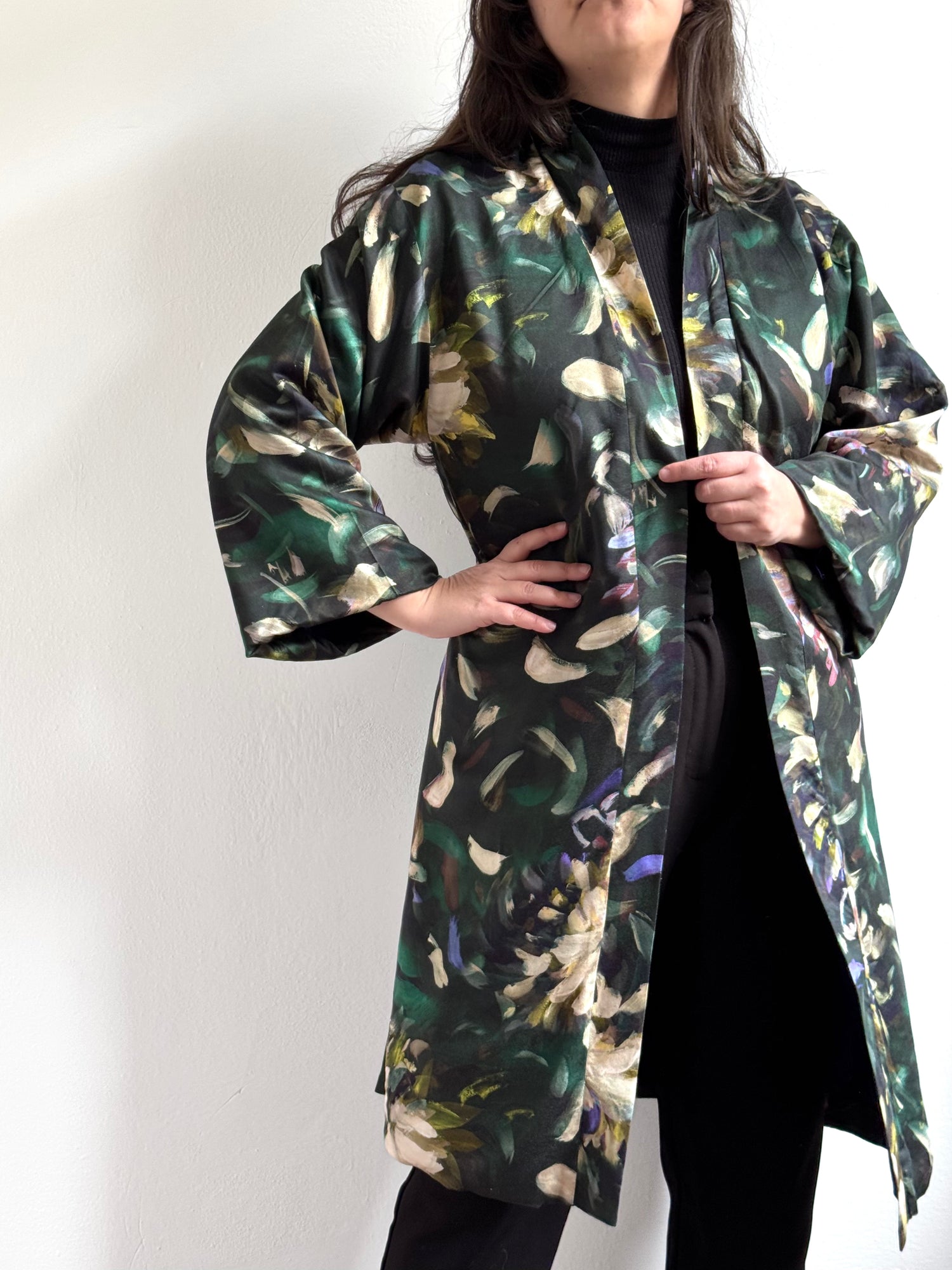 Kimono, PETALI CON OFDERA CONTRASTO VIOLA