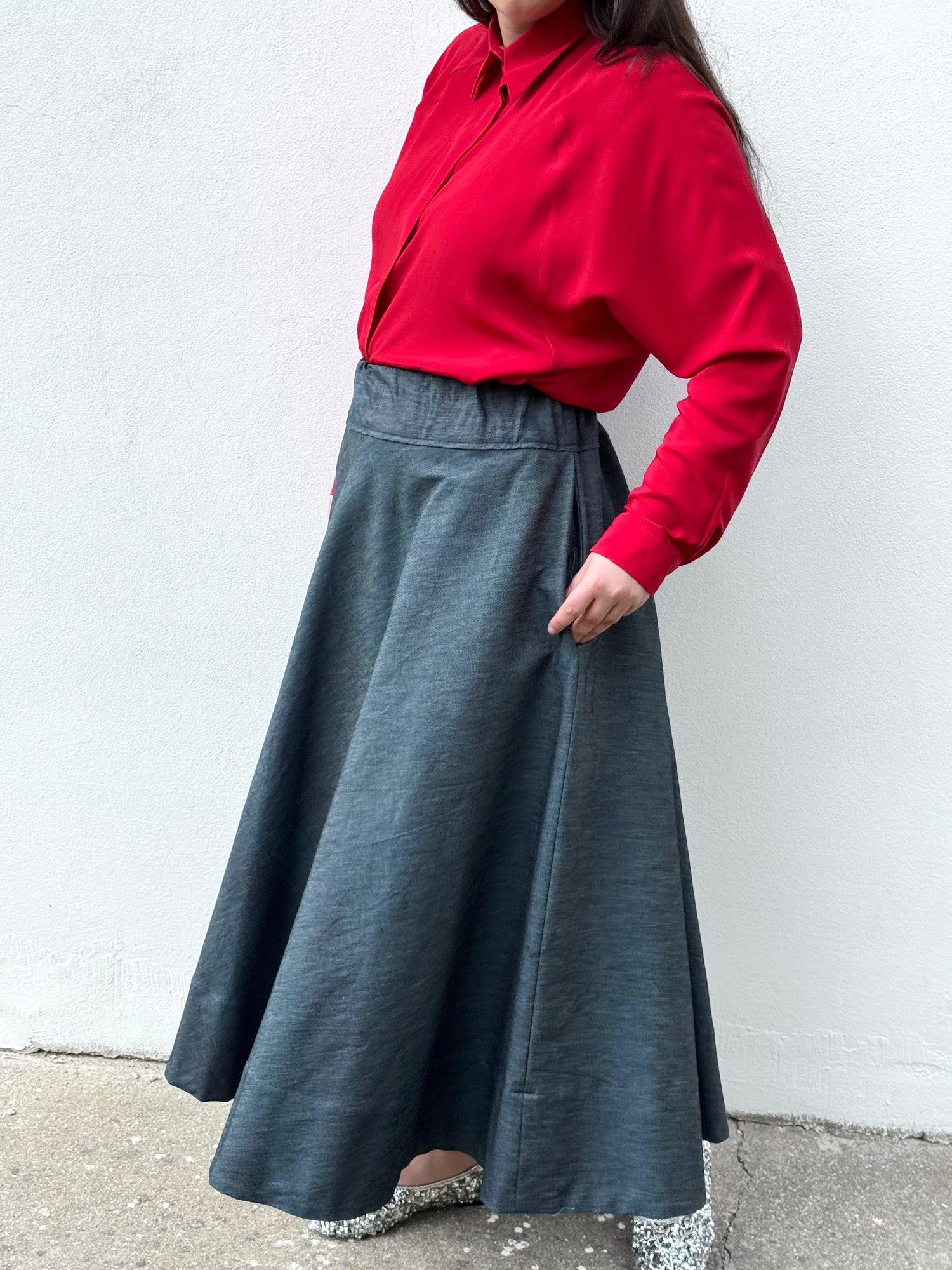 Gonna mezza ruota, DENIM