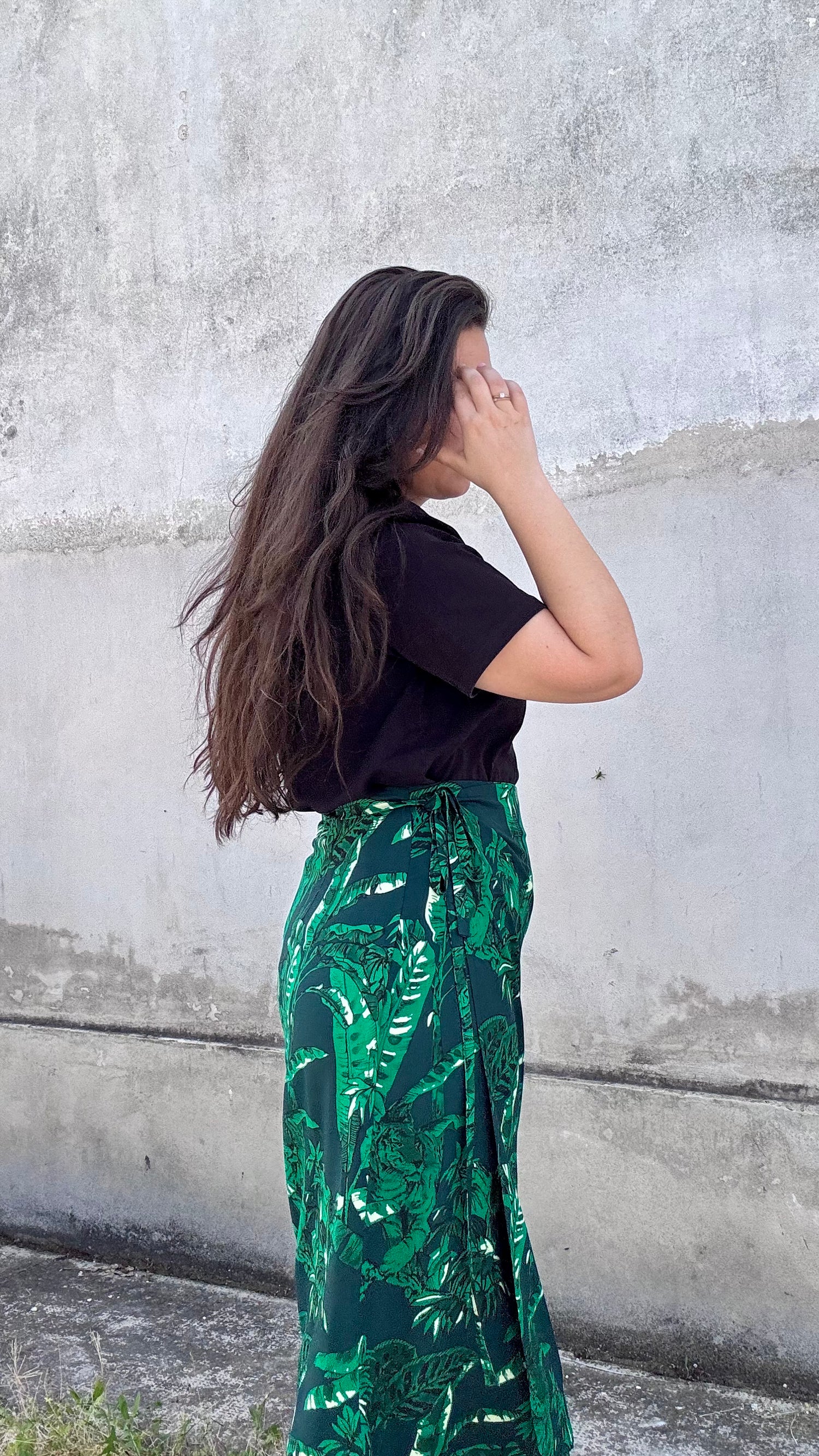 Fantasie verde con tigri